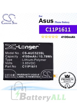 CS-AUC523SL For Asus Phone Battery Model 0B200-02300000 / C11P1609 / C11P1611