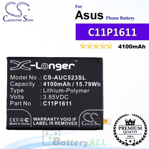 CS-AUC523SL For Asus Phone Battery Model 0B200-02300000 / C11P1609 / C11P1611