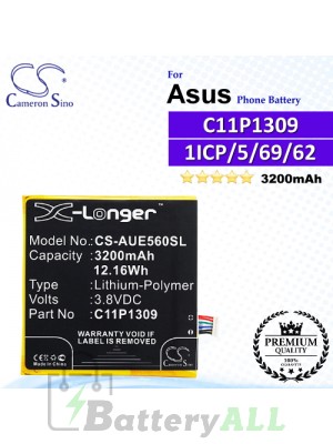 CS-AUE560SL For Asus Phone Battery Model C11P1309 / C11P1309(1ICP/5/69/62)