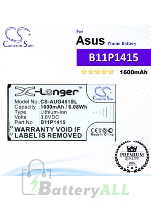 CS-AUG451SL For Asus Phone Battery Model B11P1415