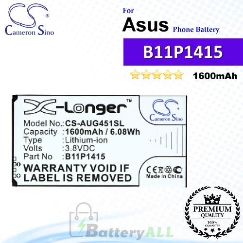 CS-AUG451SL For Asus Phone Battery Model B11P1415