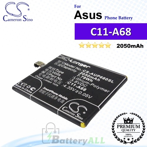 CS-AUP680SL For Asus Phone Battery Model C11-A68
