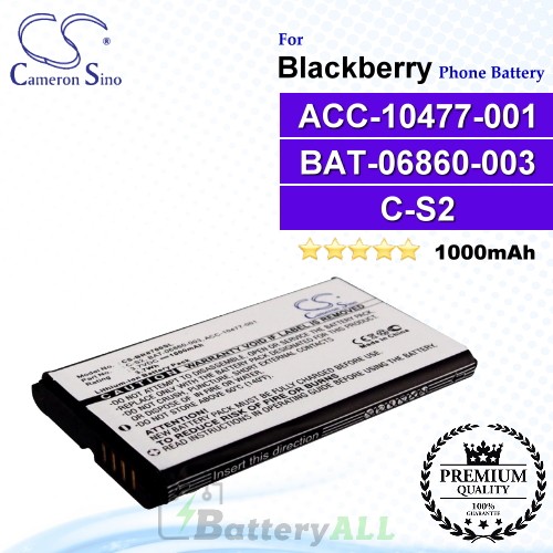CS-BR8700SL For Blackberry Phone Battery Model ACC-10477-001 / BAT-06860-003 / C-S2