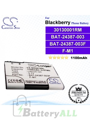 CS-BR9670SL For Blackberry Phone Battery Model 30130001RM / BAT-24387-003 / F-M1