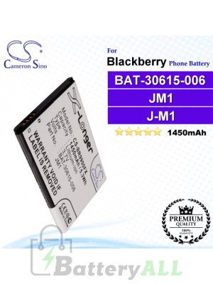 CS-BR9900FX For Blackberry Phone Battery Model BAT-30615-006 / JM1 / J-M1