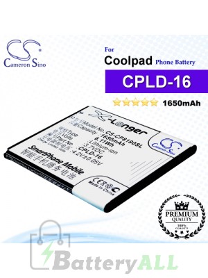 CS-CP8190SL For Coolpad Phone Battery Model CPLD-16