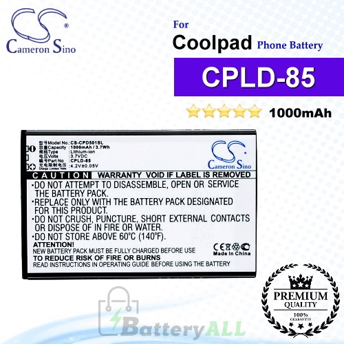 CS-CPD501SL For Coolpad Phone Battery Model CPLD-85
