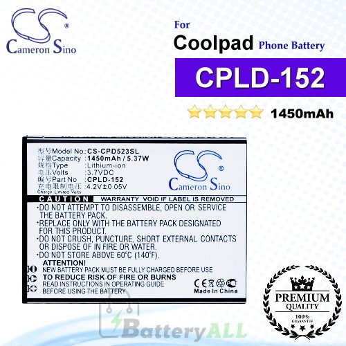 CS-CPD523SL For Coolpad Phone Battery Model CPLD-152