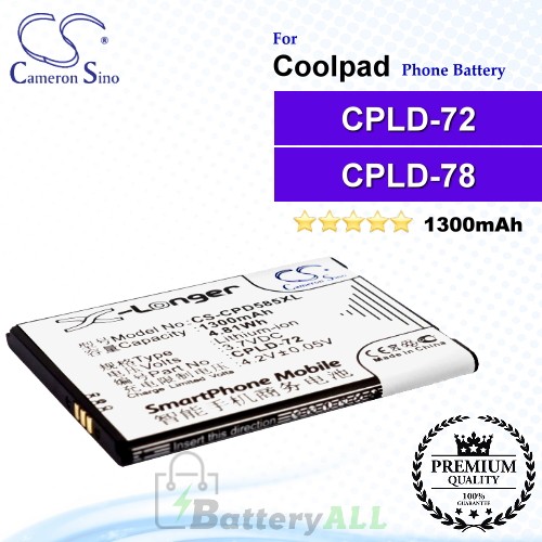 CS-CPD585XL For Coolpad Phone Battery Model CPLD-72 / CPLD-78