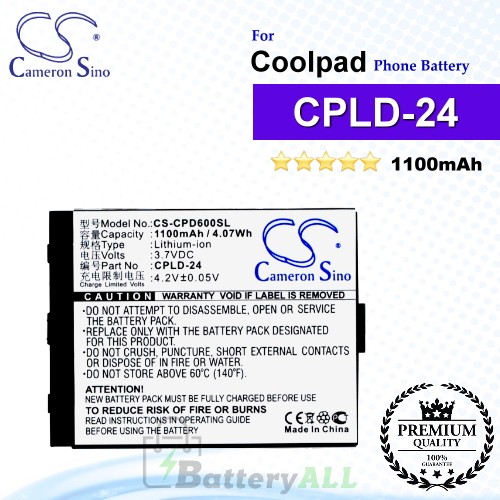 CS-CPD600SL For Coolpad Phone Battery Model CPLD-24