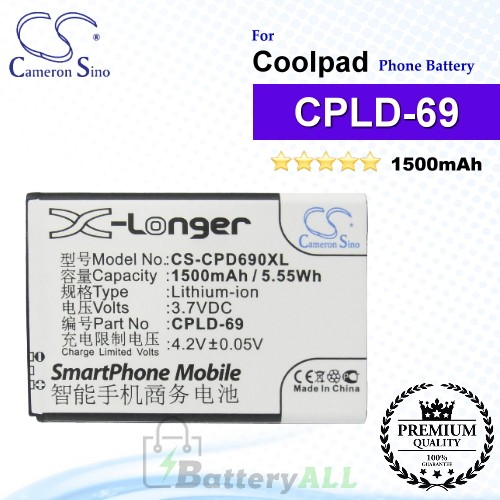 CS-CPD690XL For Coolpad Phone Battery Model CPLD-69