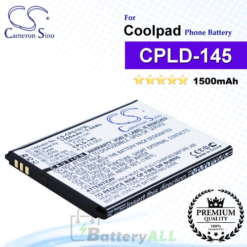 CS-CPD707SL For Coolpad Phone Battery Model CPLD-145