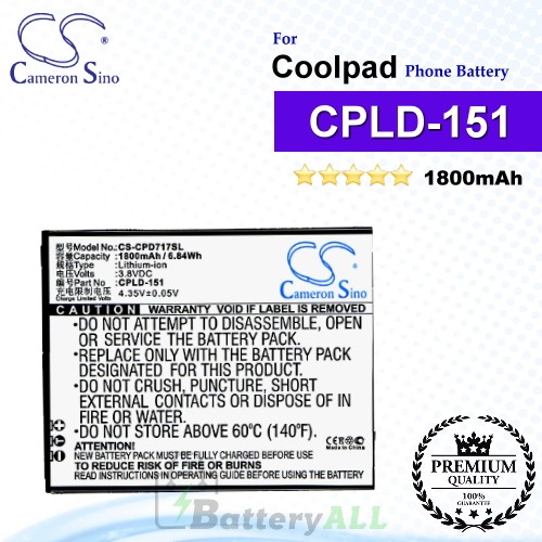 CS-CPD717SL For Coolpad Phone Battery Model CPLD-151