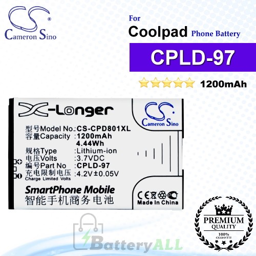 CS-CPD801XL For Coolpad Phone Battery Model CPLD-97