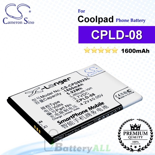 CS-CPD802SL For Coolpad Phone Battery Model CPLD-08