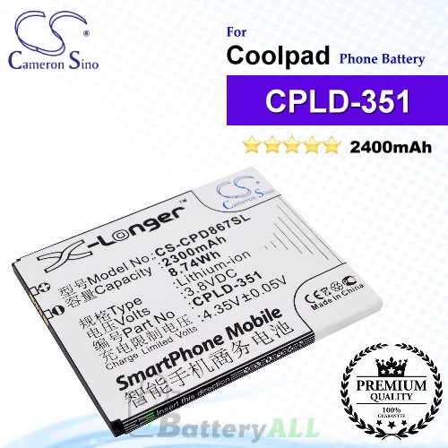 CS-CPD867SL For Coolpad Phone Battery Model CPLD-351