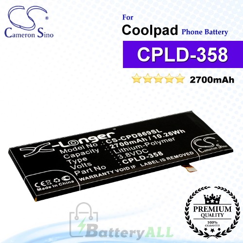 CS-CPD869SL For Coolpad Phone Battery Model CPLD-358