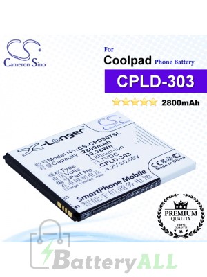 CS-CPD907SL For Coolpad Phone Battery Model CPLD-303