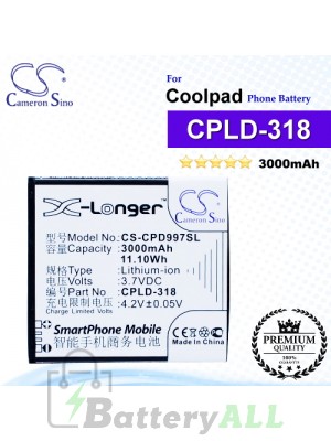 CS-CPD997SL For Coolpad Phone Battery Model CPLD-318