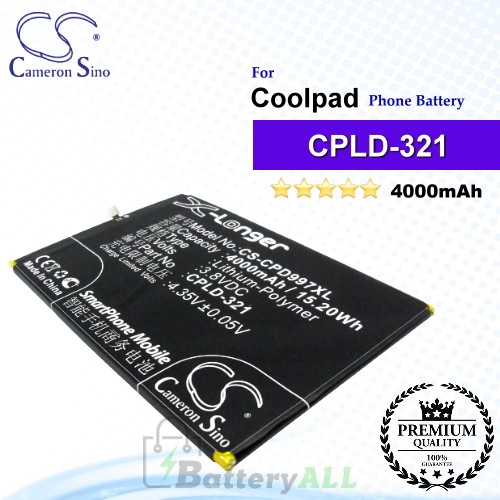 CS-CPD997XL For Coolpad Phone Battery Model CPLD-317 / CPLD-321