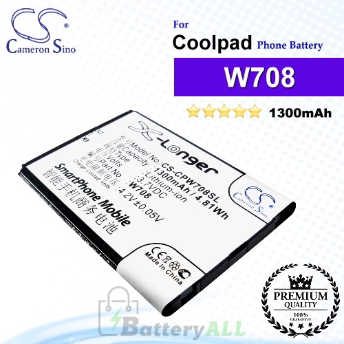 CS-CPW708SL For Coolpad Phone Battery Model W708