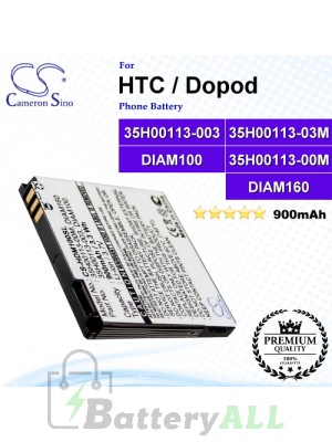 CS-HDM100SL For HTC / Dopod Phone Battery Model 35H00113-003 / 35H00113-03M / DIAM100 / DIAM160