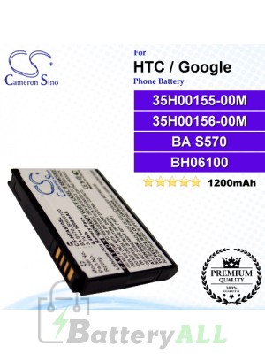 CS-HTA810SL For HTC / Google Phone Battery Model 35H00155-00M / 35H00156-00M / BA S570 / BH06100