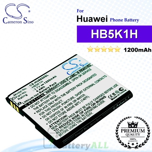 CS-HU8650SL For Huawei Phone Battery Model HB5K1H