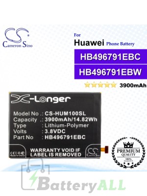 CS-HUM100SL For Huawei Phone Battery Model HB496791EBC / HB496791EBW