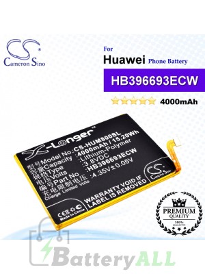 CS-HUM800SL For Huawei Phone Battery Model HB396693ECW