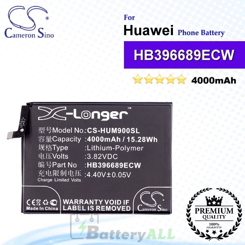 CS-HUM900SL For Huawei Phone Battery Model HB396689ECW