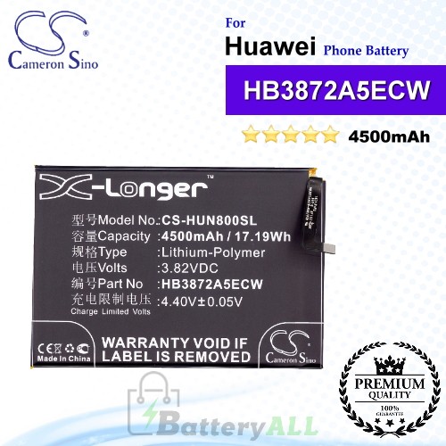 CS-HUN800SL For Huawei Phone Battery Model HB3872A5ECW