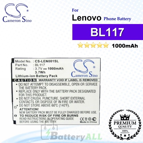 CS-LEN001SL For Lenovo Phone Battery Model BL117