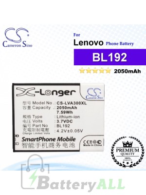 CS-LVA300XL For Lenovo Phone Battery Model BL192