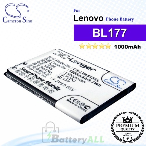 CS-LVA518SL For Lenovo Phone Battery Model BL177