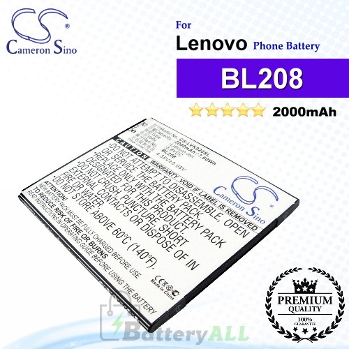 CS-LVK920SL For Lenovo Phone Battery Model BL208