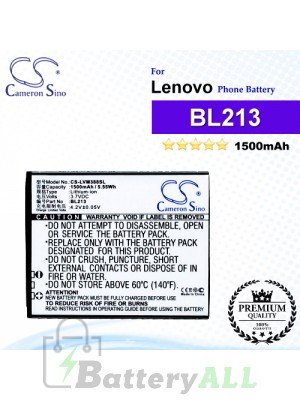 CS-LVM388SL For Lenovo Phone Battery Model BL213
