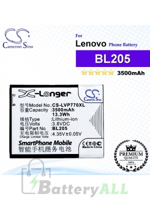 CS-LVP770XL For Lenovo Phone Battery Model BL205