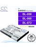 CS-LVS200SL For Lenovo Phone Battery Model BL-058 / BL-068 / BL-072