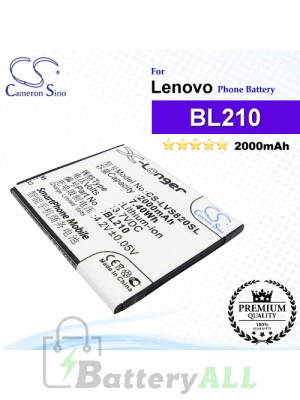 CS-LVS820SL For Lenovo Phone Battery Model BL210