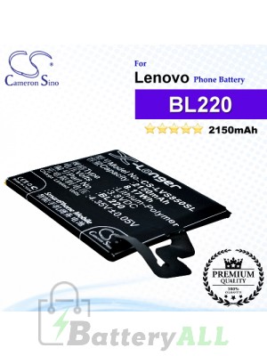 CS-LVS850SL For Lenovo Phone Battery Model BL220