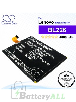 CS-LVS860SL For Lenovo Phone Battery Model BL226