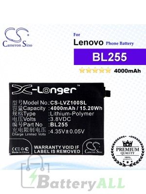 CS-LVZ100SL For Lenovo Phone Battery Model BL255
