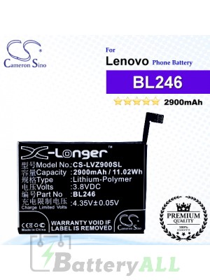 CS-LVZ900SL For Lenovo Phone Battery Model BL246