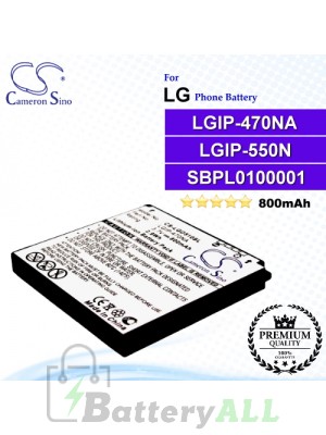 CS-LGD510SL For LG Phone Battery Model LGIP-470NA / LGIP-550N / SBPL0100001