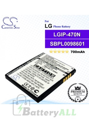 CS-LGD580SL For LG Phone Battery Model LGIP-470N / SBPL0098601