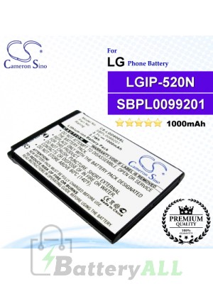 CS-LGD900SL For LG Phone Battery Model LGIP-520N / SBPL0099201