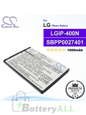 CS-LGW820SL For LG Phone Battery Model LGIP-400N / SBPP0027401