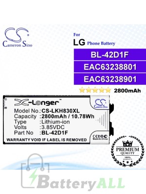 CS-LKH830XL For LG Phone Battery Model BL-42D1F / EAC63238901 / EAC63238801
