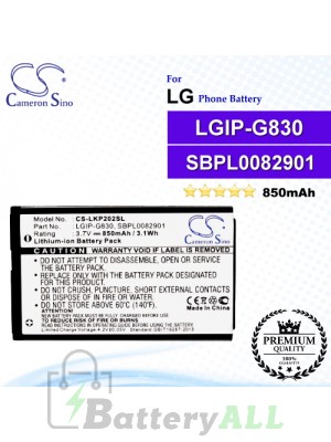 CS-LKP202SL For LG Phone Battery Model LGIP-G830